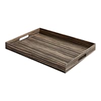 Black Washed Rectangle Decorative Tray, 14x19