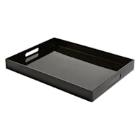 Black Rectangle Decorative Tray, 14x19