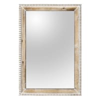 Beaded Wood Framed Rectangle Wall Mirror, 20x30