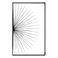 Framed Metal Half Burst Wall Decor, 20x31