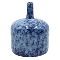 Tracey Boyd Blue Splatter Ceramic Vase, 6"