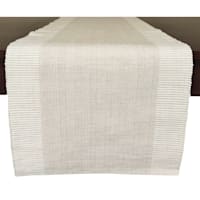 Grey Ribbed Table Runner, 72"