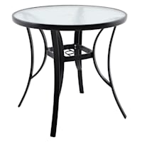 Woodhill Round Patio Bistro Table, Black