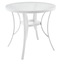 Woodhill Round Patio Bistro Table, White