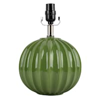 Grace Mitchell 13in. Green Ribbed Ceramic Accent Lamp
