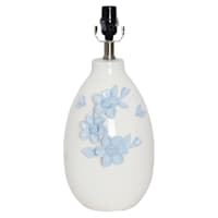 Grace Mitchell 17in. White Glass Accent Lamp