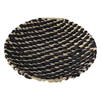 Found & Fable Handwoven Rattan Decorative Round Wall Basket, 13"