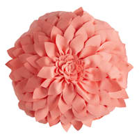 Coral Petal Outdoor Throw Pillow, 18"