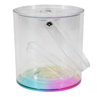 Clear Acrylic with Rainbow Finish Ice Bucket, 3qt
