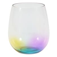 Clear Acrylic with Rainbow Finish Double Old Fashioned Glass, 17oz
