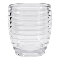 Clear Ring Textured Acrylic Double Old Fashioned Glass, 14oz