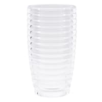 Clear Acrylic Ring Patterned Highball Glass