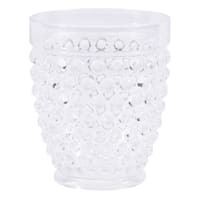 Clear Nob Patterned Acrylic Double Old Fashioned Glass