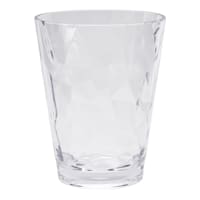 Clear Textured Acrylic Double Old Fashioned Glass, 15oz