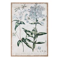Chambray Botanical Spackled Burlap Canvas Wall Art, 16x24