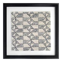 Found & Fable Glass Framed Embroidered Wall Art, 19"