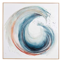 Tracey Boyd Framed Swirl Embellished Canvas Wall Art, 41"