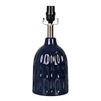Tracey Boyd Dark Blue Ceramic Small Table Lamp Base, 14"