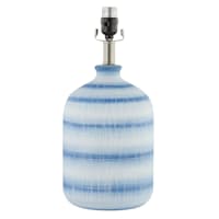 At Home Tracey Boyd Blue & White Striped Ceramic Table Lamp