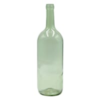 Green Recycled Glass Bottle Vase, 12"