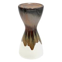 Crosby St. White & Brown Reactive Ceramic Vase, 8"