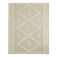 (B669) Found & Fable Goa Ivory Tribal Handmade Area Rug, 7x10