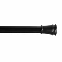 Rogers 5/8" Black Tension Curtain Rod, 28-48"