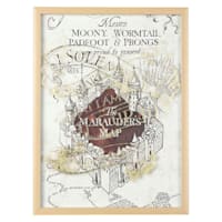 Glass Framed Harry Potter Marauders Map Printed Wall Art, 15x20