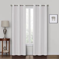 Rockwell Light Tan Blackout Grommet Curtain Panel, 63"