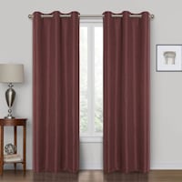 Rockwell Burgundy Blackout Grommet Curtain Panel, 84"