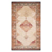 Ronin Ivory Tufted Non-Slip Area Rug, 3x5, Neutral, Sold by at Home