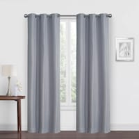 Morisson Silver Blackout Grommet Curtain Panel, 63"