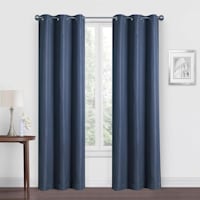 Morisson Navy Blackout Grommet Curtain Panel, 84"