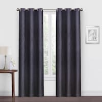 Morisson Black Blackout Grommet Curtain Panel, 84"
