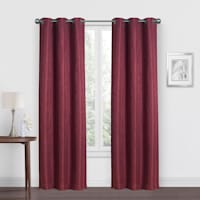 Morisson Burgundy Blackout Grommet Curtain Panel, 84"