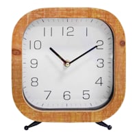 Tracey Boyd Wooden Square Table Clock, 8x9