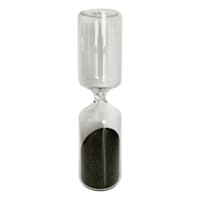 Found & Fable Black Sand Hourglass Figurine, 10"