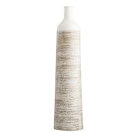 White & Cream Metal Vase, 24"