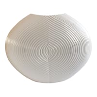 Tracey Boyd White Faux Wood Vase, 14"