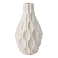 Honeybloom White & Grey Katherine Vase, 12"