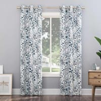 Joanna Blue Thermal Lined Blackout Grommet Curtain Panel, 84"