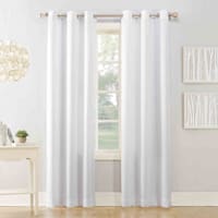 Talita White Room Darkening Grommet Curtain Panel, 63"