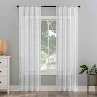 Kailey White Sheer Curtain Panel, 84"