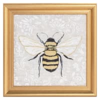 Gold Bumble Bee Textured Canvas Wall Art, 14"