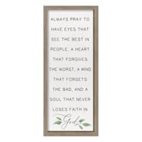 Inspirational Life Panel I Framed Wall Sign, 9x21