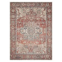 (B670) Valentina Terracotta Multicolor Area Rug, 5x7