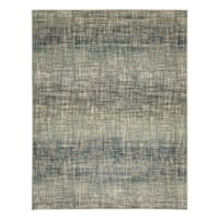 (D476) Addison Blue Abstract Contemporary Area Rug, 8x10