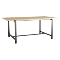 Loggy Wood & Metal Dining Table, 71"