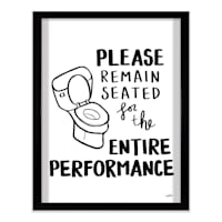 Bathroom Humor Wall Art, 12x16