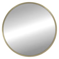 Champagne Metal Round Wall Mirror, 35"